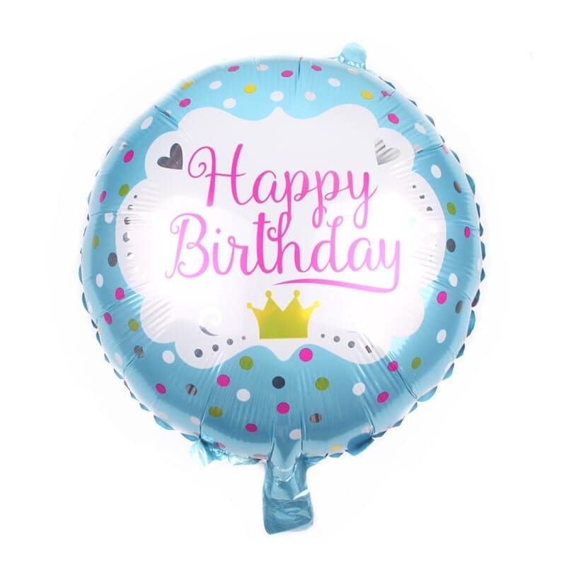 BLUE HAPPY BIRTHDAY FOIL BALLOON