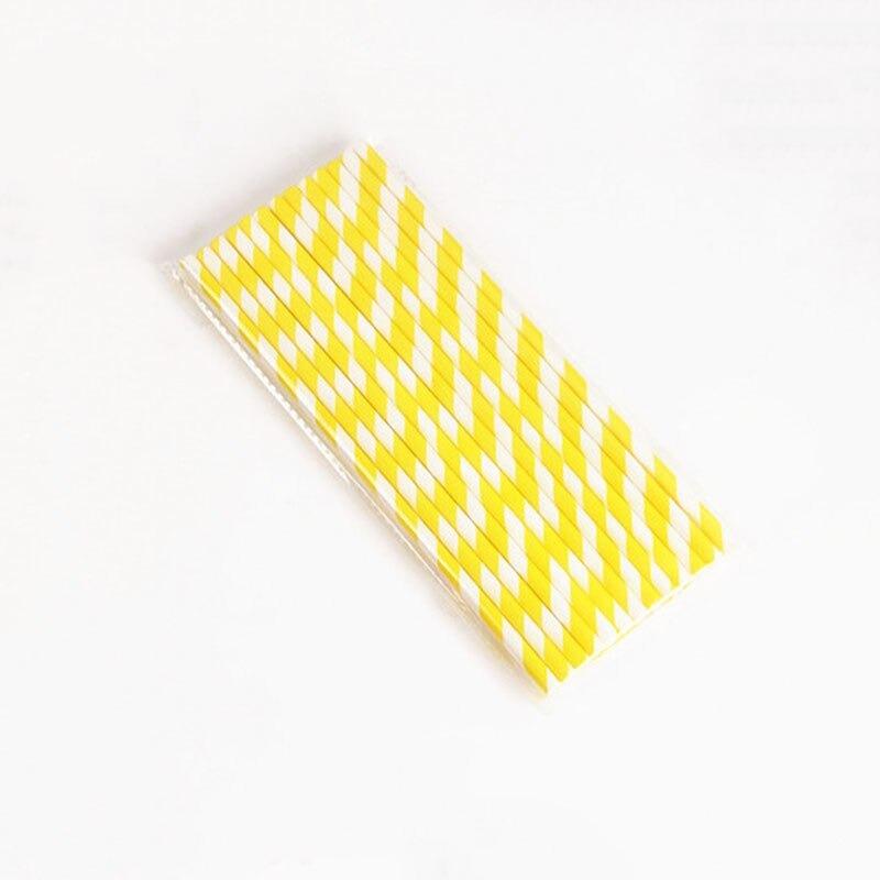 WHITE & YELLOW PAPER STRAWS